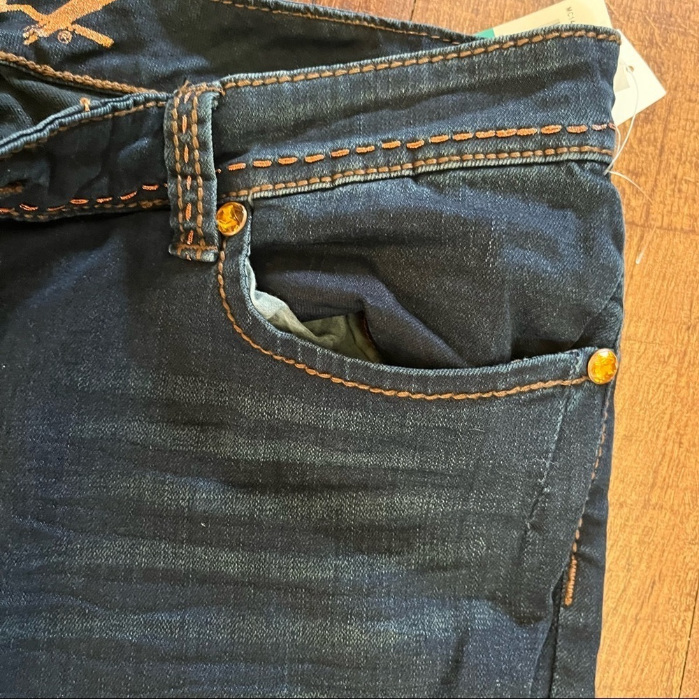 seven7 women’s premium boot cut jeans size 16 embellished dark wash NWT NEW - Picture 3 of 6